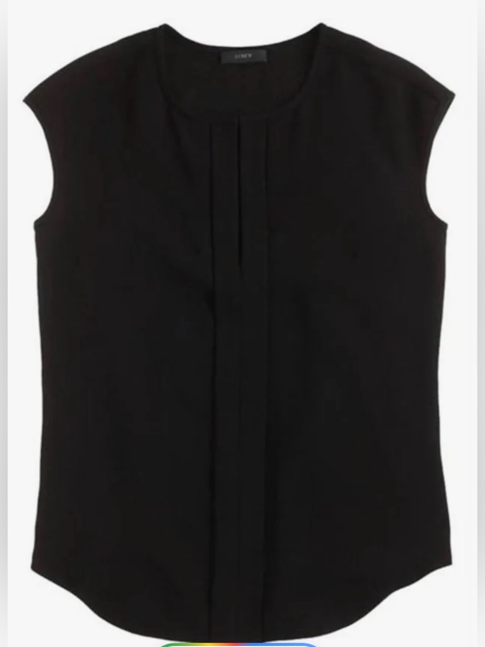 Vintage 2014 Jcrew cap sleeve Black 4 Small Cap-Sleeve Pleated Front Women's